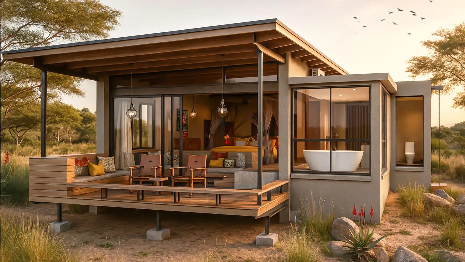 Jacis_private_Lodge_Chalet 2Friends-Beach-Hotel-Schlafzimmer2